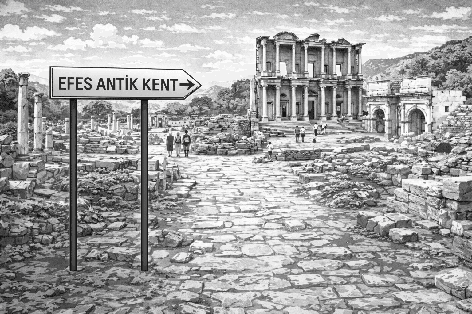 Efes Antik Kenti - Celsus Kütüphanesi